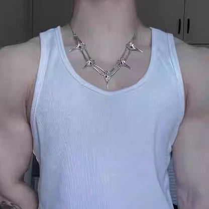 Gothic Bird Skull Necklace