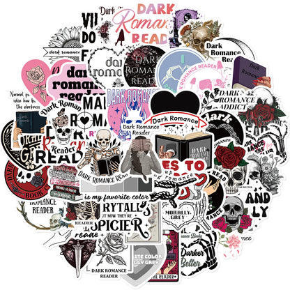 50-Pack Waterproof Dark Romance Stickers – Morally Gray, Villain-Inspired Bookish Decals