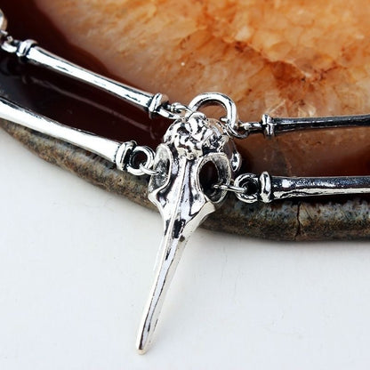 Gothic Bird Skull Necklace